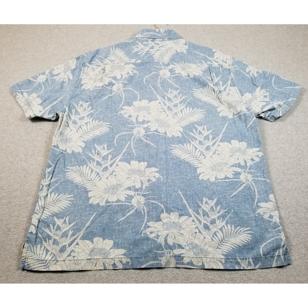 Tommy Bahama Button Up Shirt Mens XL Blue Floral Silk Blend Island Zone Aloha - Picture 5 of 10